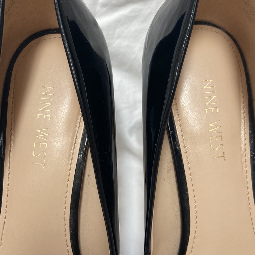 Women’s Nine West Black Patent Platform Stiletto High Heels. Size 8. - Picture 5 of 16